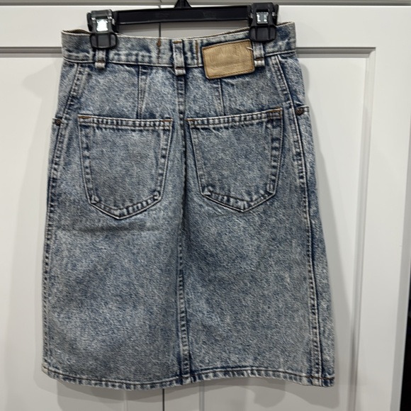 Vintage 80s 90s Forenza Authentic Sportswear Acid Wash Denim Skirt Size4 - Picture 5 of 8